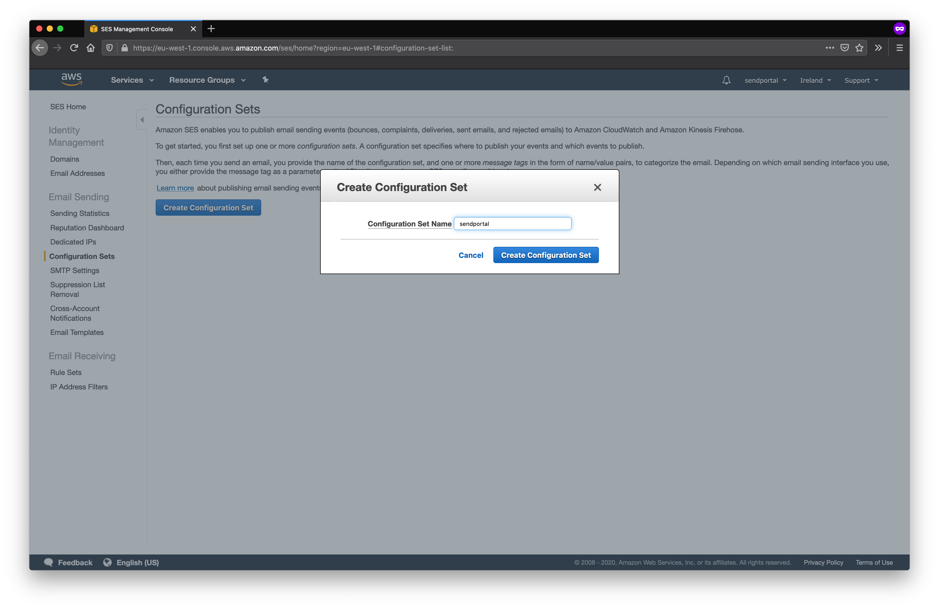 Create Configuration Set