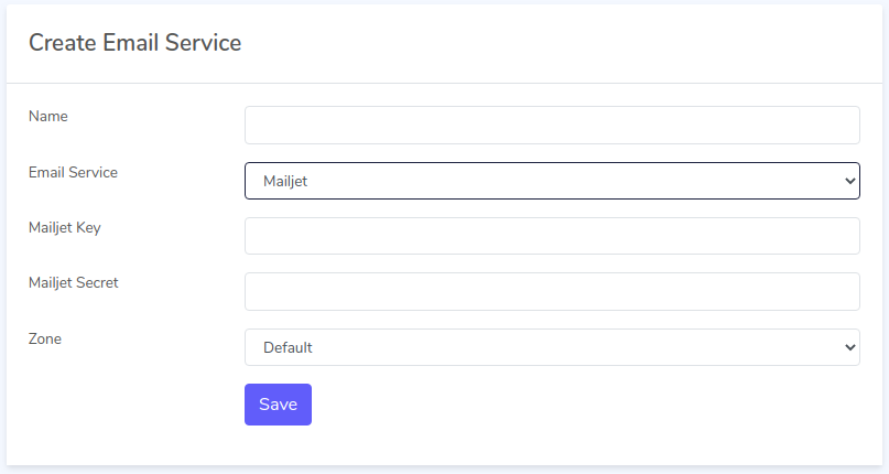 Mailjet Configuration